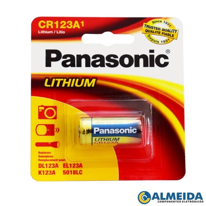 BATERIA LITHIUM CR123A PANASONIC
