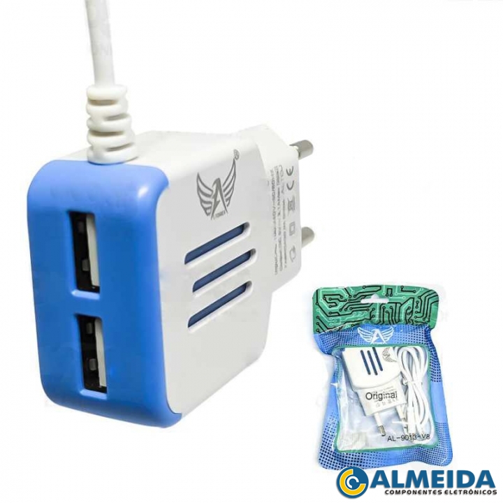 CARREGADOR USB RAPIDO DUPLO 3.1A TIPO C AL-9013-TY ALTOMEX