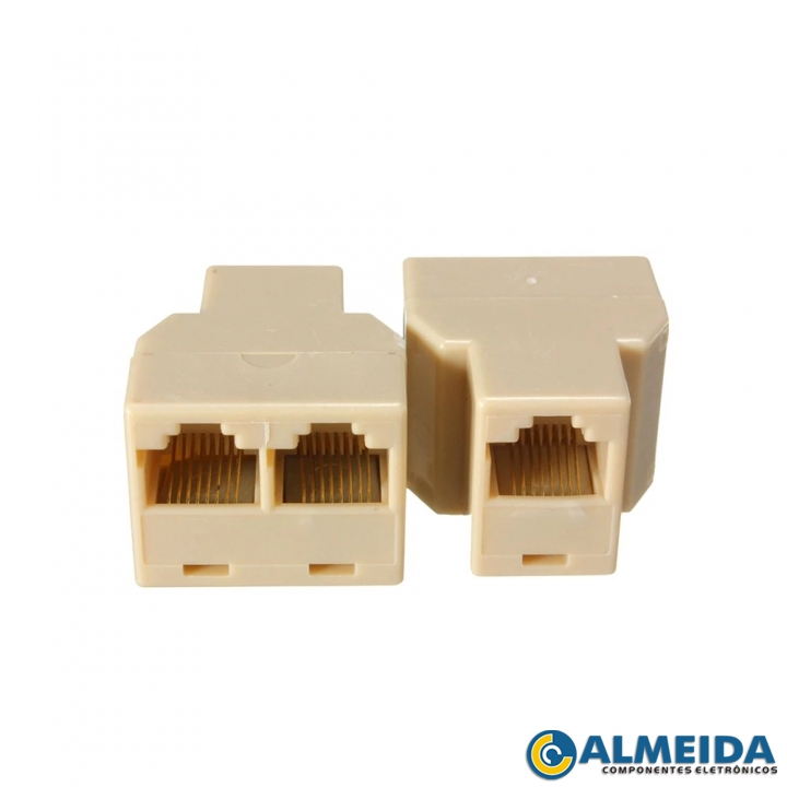 ADAPTADOR DIVISOR RJ45 1 ENTRADA E 2 SAIDAS