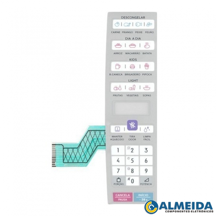 MEMBRANA MICROONDAS ELECTROLUX MEO44 PRATA