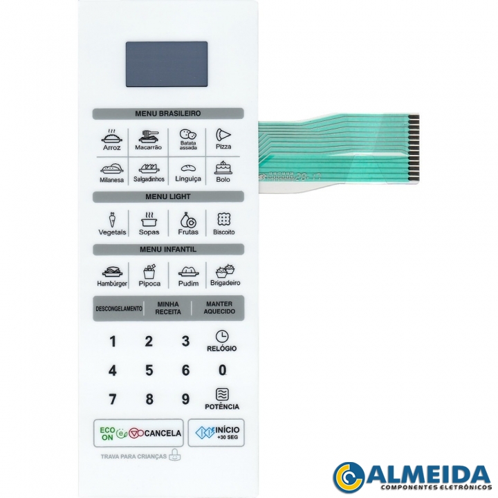 MEMBRANA MICROONDAS LG MS3042R/MS3042B (BRANCA)