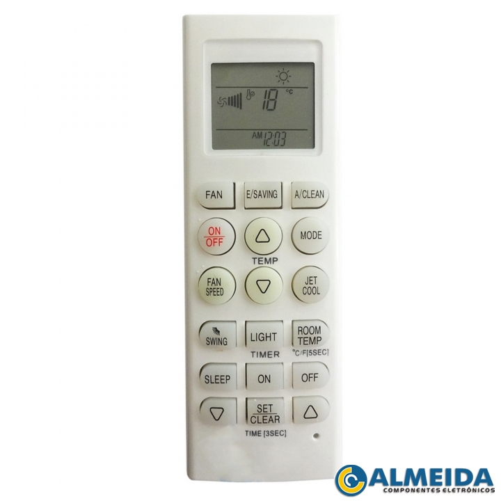 CONTROLE AR CONDICIONADO LG LIBERO E+/ARTCOOL SKY-8080