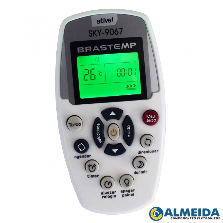CONTROLE AR CONDICIONADO BRASTEMP ATIVE DG11E5-01 SKY-9067