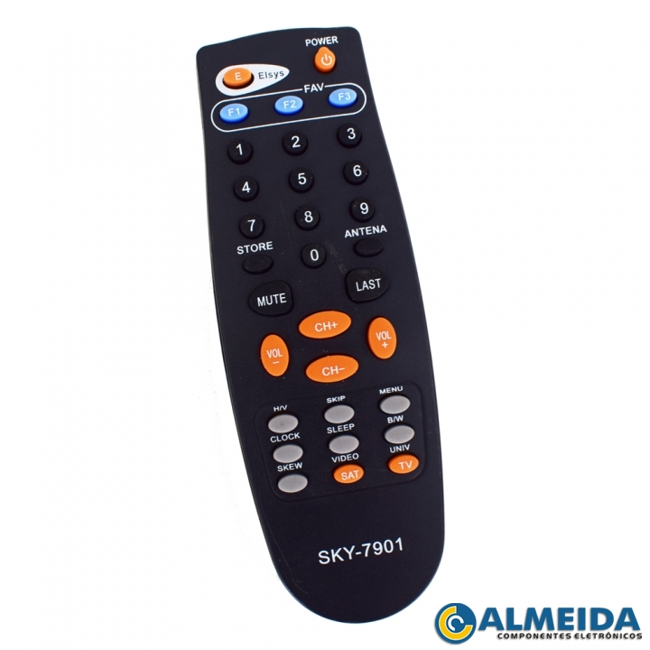 CONTROLE RECEPTOR ELSYS PETIT/2.0/2.5/2.7/2.8 PRETO SKY-7901
