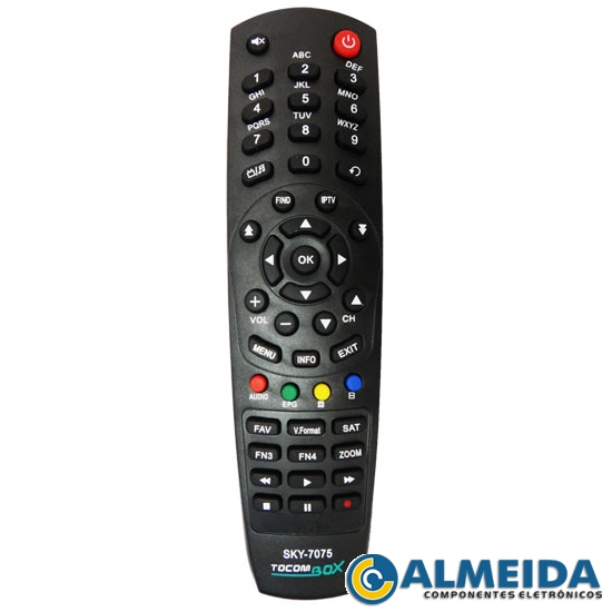 CONTROLE RECEPTOR TOCOMBOX LIFE HD/DUPLO/COMBATE S SKY-7075