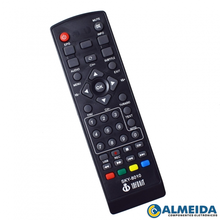 CONTROLE CONVERSOR DIGITAL INFOKIT ITV200/400 SKY-8010