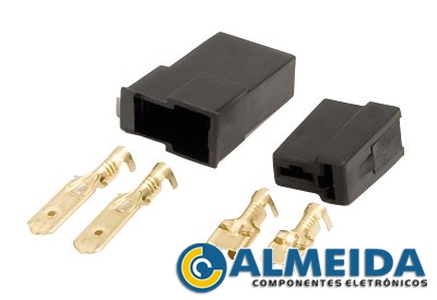 CONECTOR BINOCULO 3 VIAS C/ TERMINAIS QUADRADO PERMAK