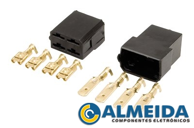 CONECTOR BINOCULO 4 VIAS C/ TERMINAIS 35/A PERMAK