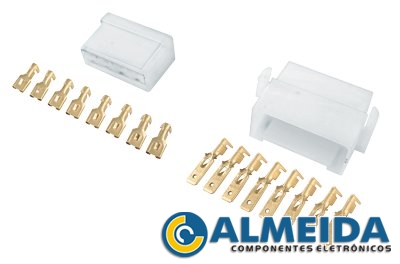 CONECTOR BINOCULO 8 VIAS C/ TERMINAIS PERMAK