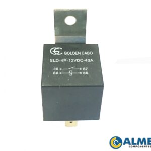 RELE AUXILIAR 12V 40A 4 PINOS C/SUPORTE AUTOMOTIVO GOLDEN CABO
