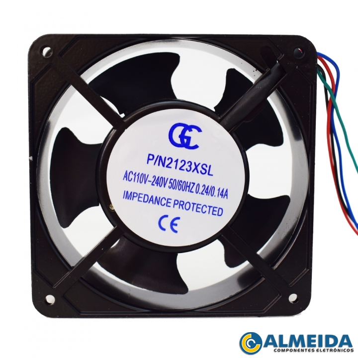 MICRO VENTILADOR COOLER 120X120X38MM 110V-240V METAL GOLDEN CABO