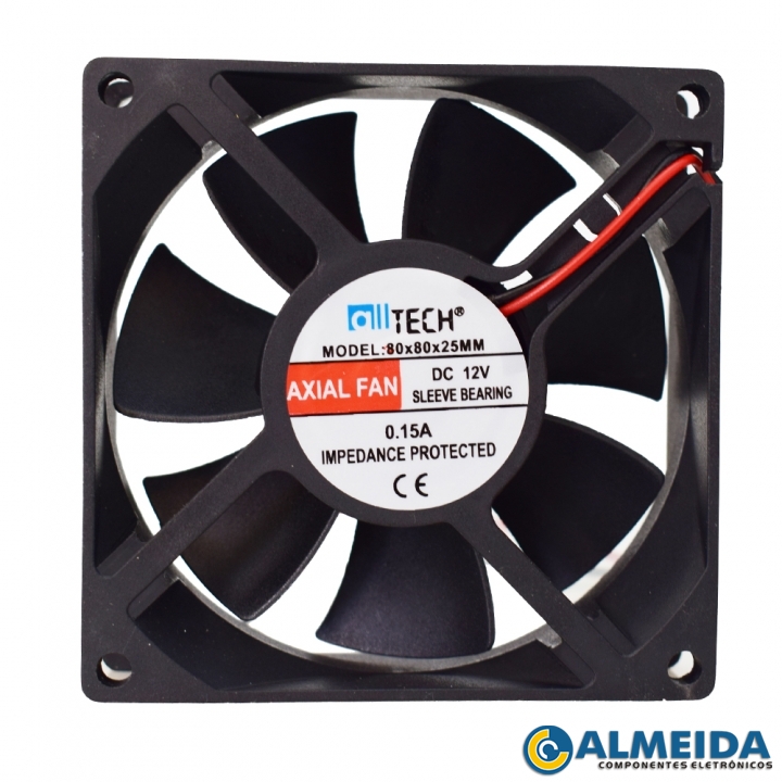 MICRO VENTILADOR COOLER 80X80X25MM DC 12V ALLTECH