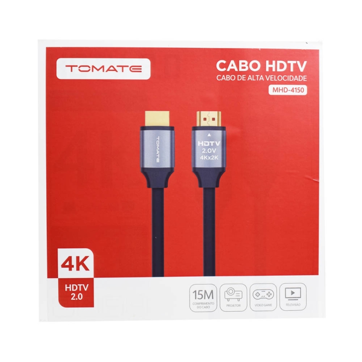 CABO HDMI 2.0 4K HDR 15 METROS MHD-4150 TOMATE