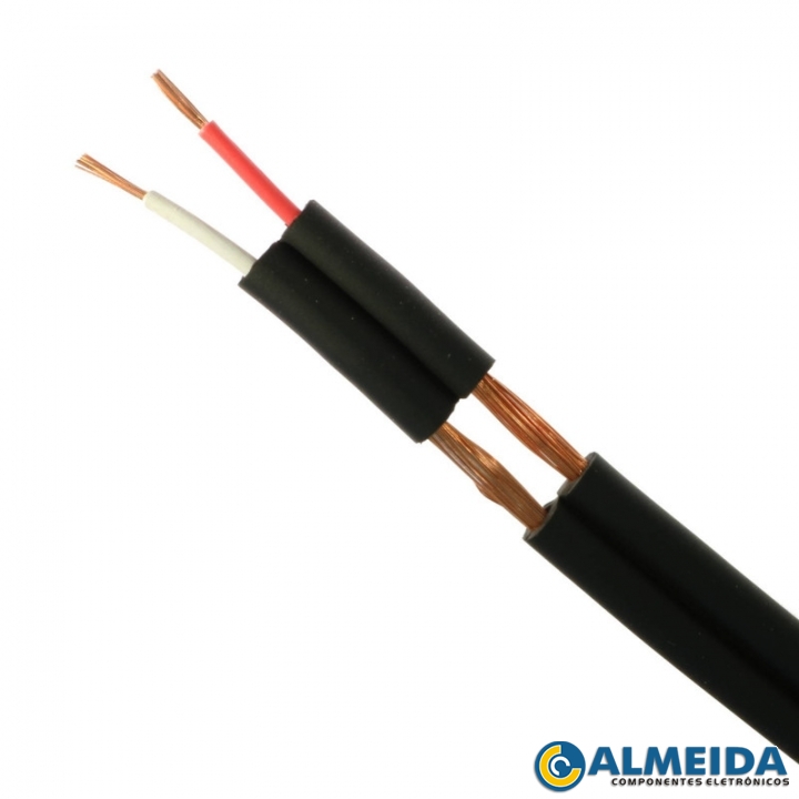 CABO PHILIPS STEREO 2X0,20MM PRETO 100MTS IMFAP