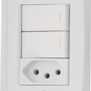 INTERRUPTOR DUPLO+TOMADA 2P+T 10A/250V (TRAMONTINA)