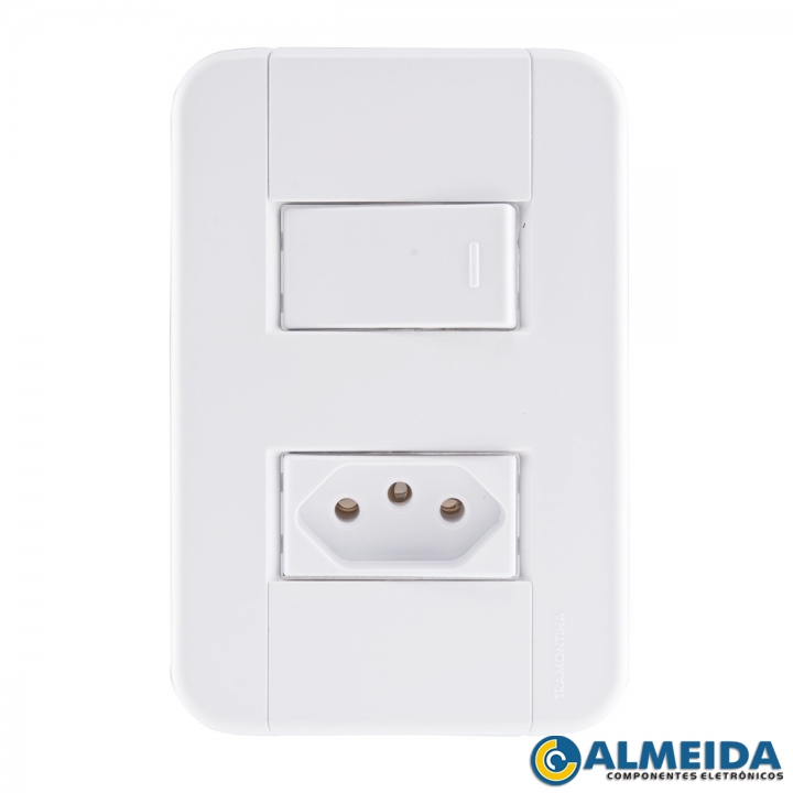 INTERRUPTOR PARALELO+TOMADA 2P+T 10A/250V (TRAMONTINA)