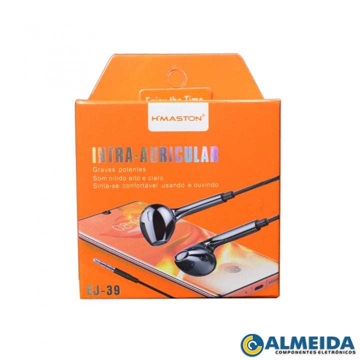 FONE DE OUVIDO COM MICROFONE EJ-39 H-MASTON