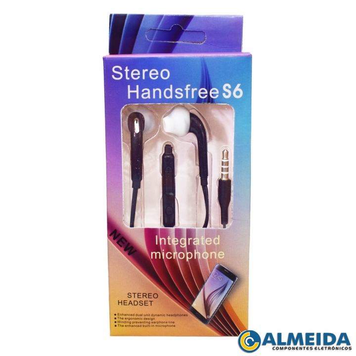 FONE DE OUVIDO COM MICROFONE SMARTPHONE/MP3 S6
