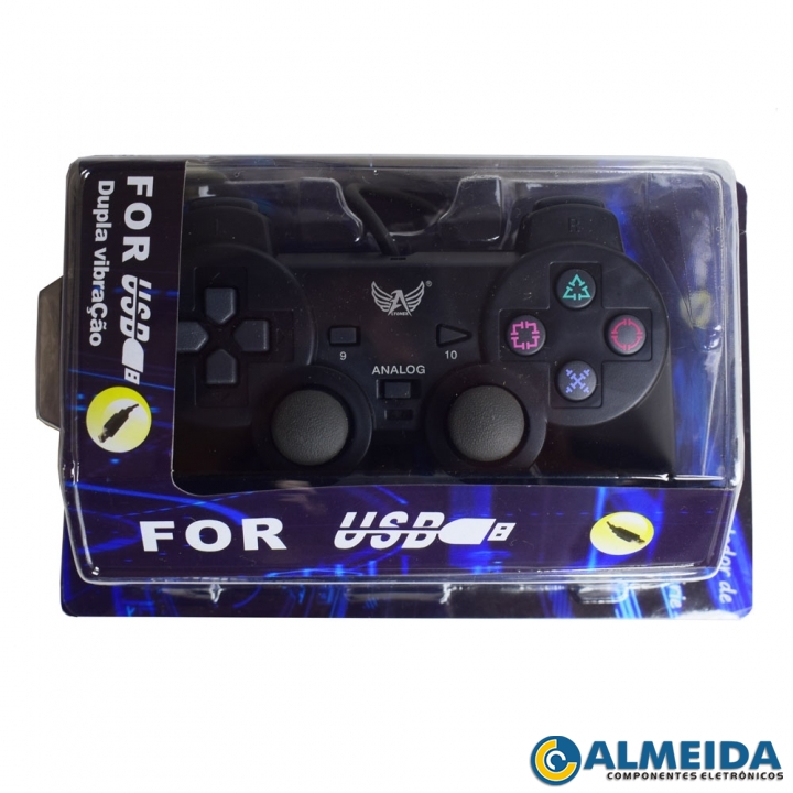 CONTROLE JOYSTICK USB C/ ANALOGICO PARA PC ALTO-2U ALTOMEX