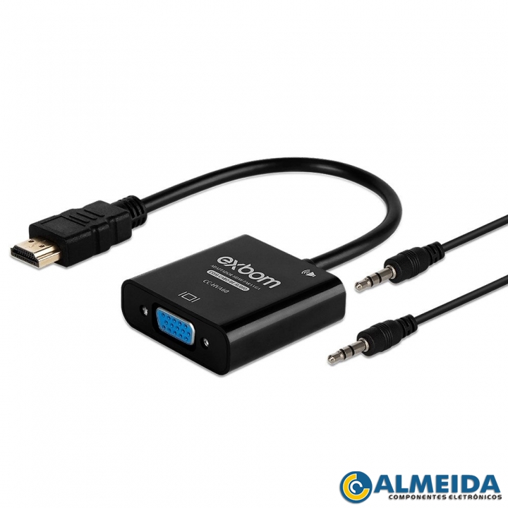 ADAPTADOR HDMI PARA VGA C/AUDIO CC-HVA60 EXBOM