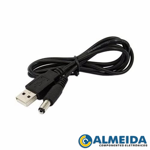 CABO USB PARA P4 5.5X2.5MM 80 CM
