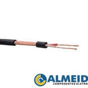 CABO MICROFONE ESPIRAL EMBORRACHADO 2X0,14MM2 CAPA 4,3MM IMFAP