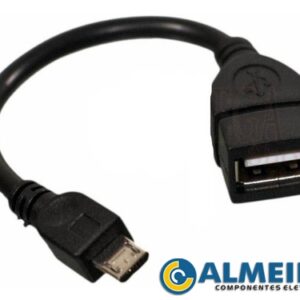 CABO ADAPTADOR MICRO USB V8 PARA USB OTG (15CM)