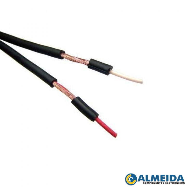 CABO PHILIPS WALKMAN 2X0,14MM CAPA 2,00 PRETO 100MTS IMFAP