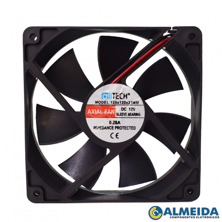 MICRO VENTILADOR COOLER 120X120X25MM DC 12V ALLTECH