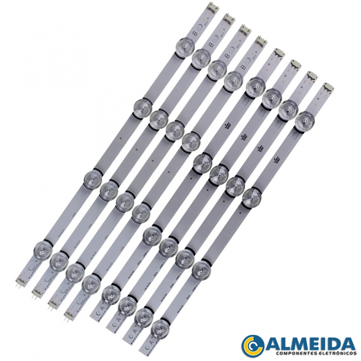 KIT BARRA DE LED LG 42LB5500/5600/42LY/42LX/42LF 8 BARRAS