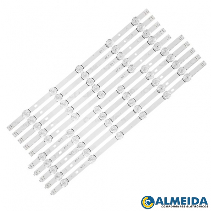 KIT BARRA DE LED LG 55LB5600/6500/55LF5950/5800/55LH5750 10 BARRAS
