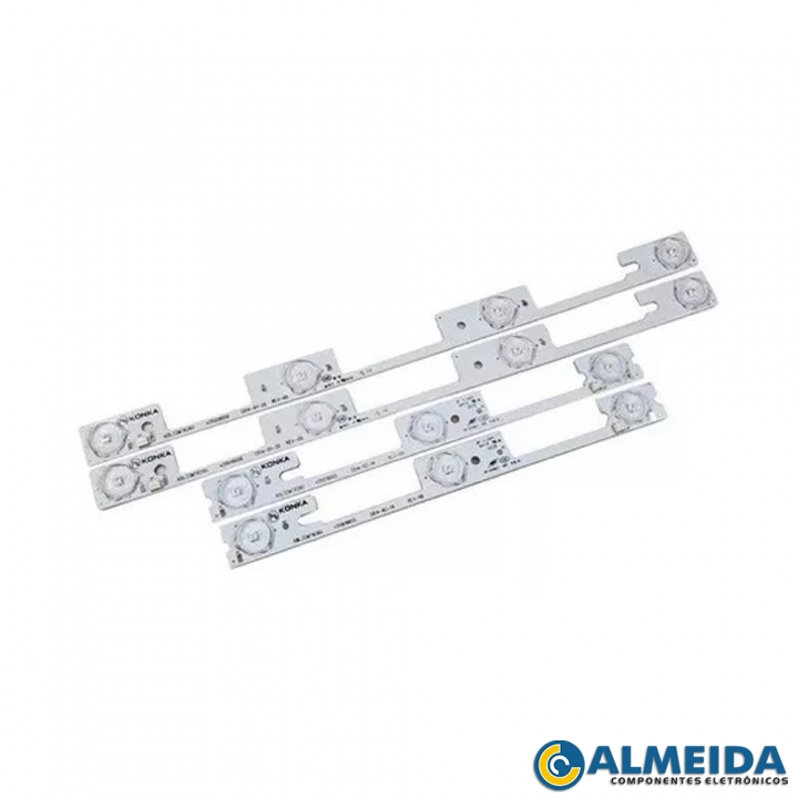 KIT BARRA DE LED TOSHIBA 32L2400/5400 DL3244/45 3/4 LED 4 BARRAS