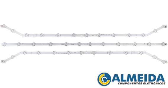 KIT BARRA DE LED SAMSUNG UN39FH5203G/5205/5206 12/13 LED 3 BARRAS