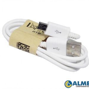 CABO USB MICRO USB V8 1MTS (BRANCO/PRETO)