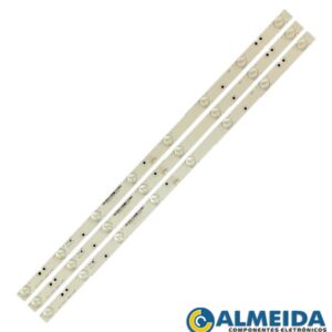 KIT BARRA DE LED SEMP TOSHIBA DL3270 DL3271 DL3277 3 BARRAS