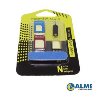 ADAPTADOR DE CHIP 3 EM 1 MICRO/NANO C/ AGULHA E LIXA