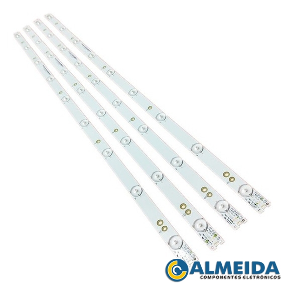KIT BARRA DE LED AOC PHILIPS LE40D1452/42 40PFG5000/5100 4 BARRAS