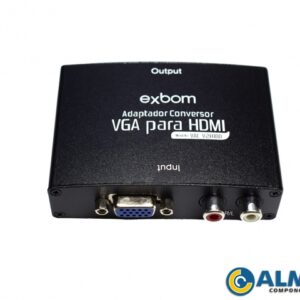 CONVERSOR VGA PARA HDMI COM SAIDA DE AUDIO RCA (PRETO)