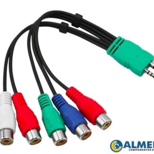 CABO ADAPTADOR P3 + P1 PARA 5 RCA FEMEA 20CM SAMSUNG