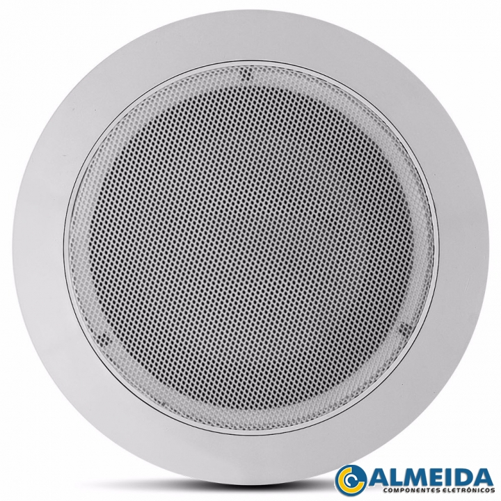ARANDELA REDONDA 6" FULL RANGE 110W RMS 8 OHMS BRANCA ORION