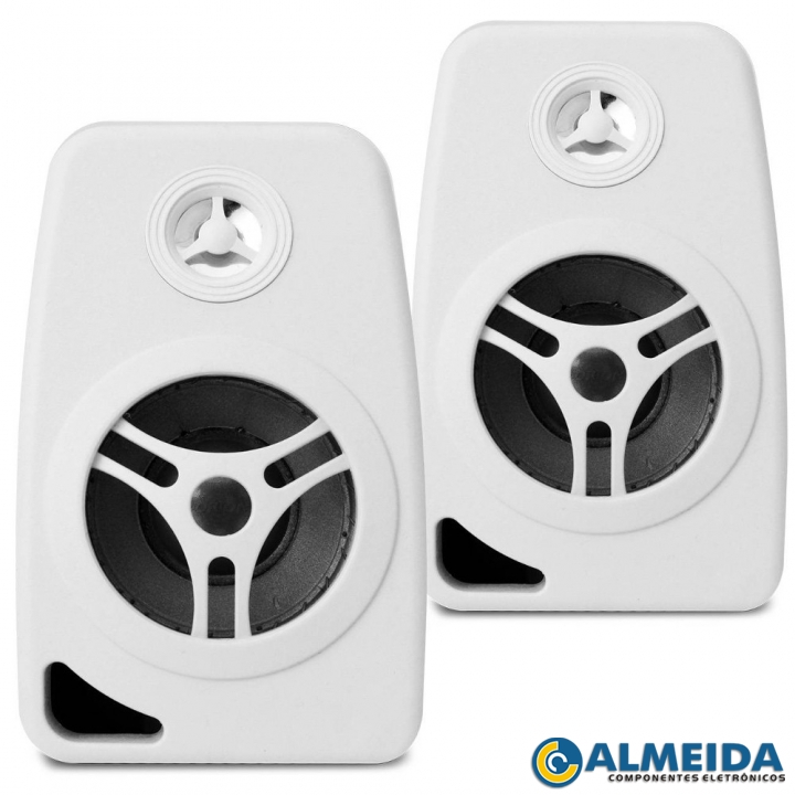 CAIXA DE SOM AMBIENTE 55W RMS 8 OHMS PAR BRANCO (ORION)