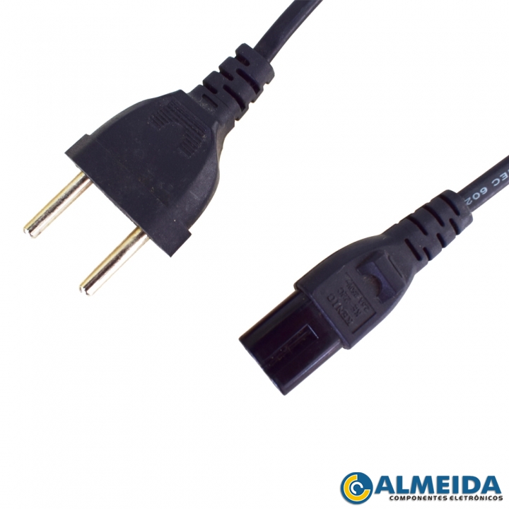 CABO DE FORCA TIPO 8 TV 2X0,50MM 90CM WEGFLEX