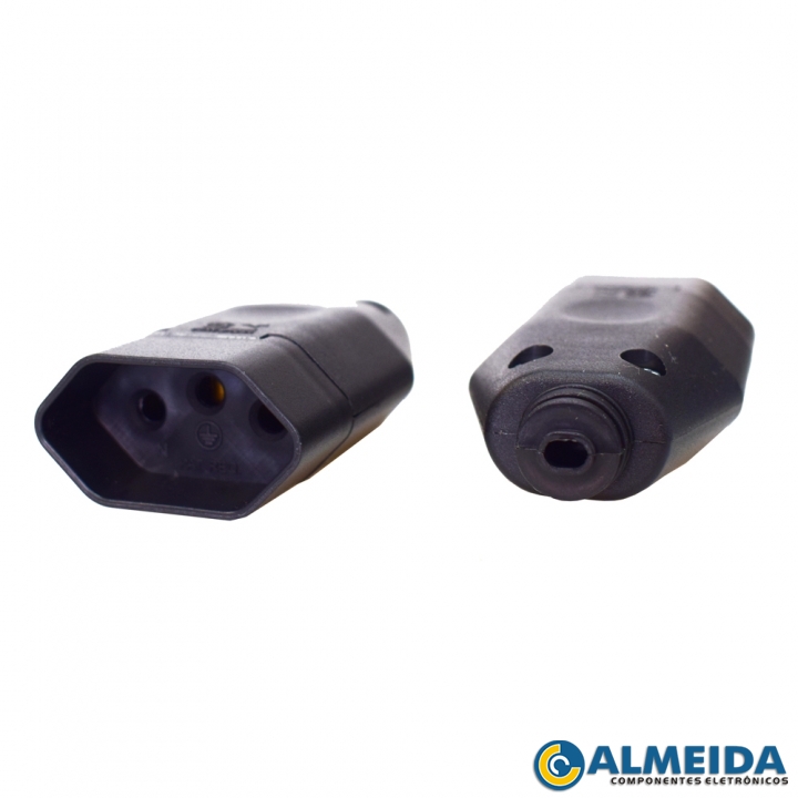 PLUGUE FEMEA 3 PINOS 10A INMETRO B01210 MECATOOL