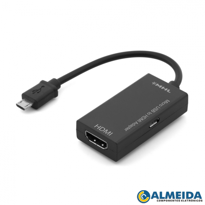 ADAPTADOR MHL MICRO USB V8 PARA HDMI SONY/SAMSUNG/LG/ZTE