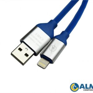 CABO USB LIGHTNING IPHONE/IPAD EMBORRACHADO 1,20MTS EXBOM