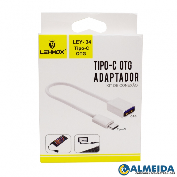 CABO ADAPTADOR TIPO C PARA USB OTG LEY-34 LEHMOX