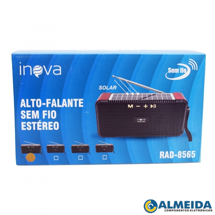 RADIO PORTATIL BLUETOOTH/FM/SW/USB/SD/LANTERNA RAD-8565 INOVA