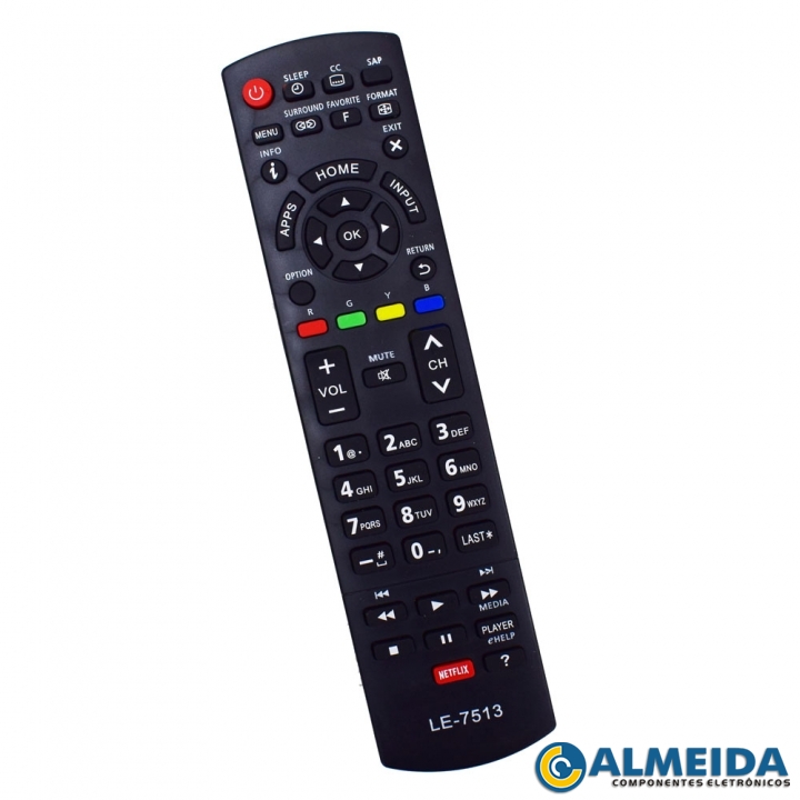 CONTROLE LCD PANASONIC VIERA APPS/NETFLIX LE-7513