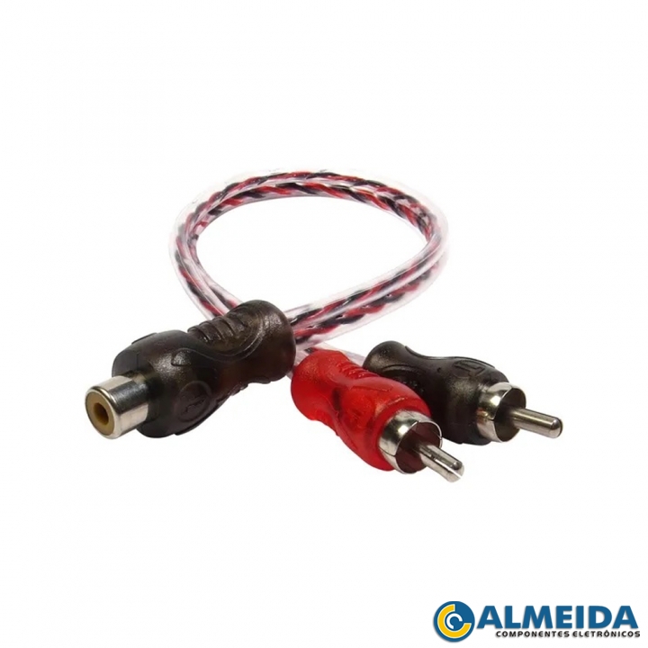 CABO Y 2RCA MACHO + 1RCA FEMEA 20CM TRANSPARENTE CBAY0012 STORM