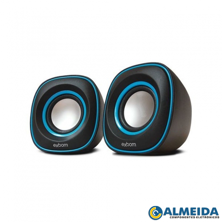 CAIXA DE SOM USB PARA PC/CELULAR/MP3 5W RMS CS-46 EXBOM